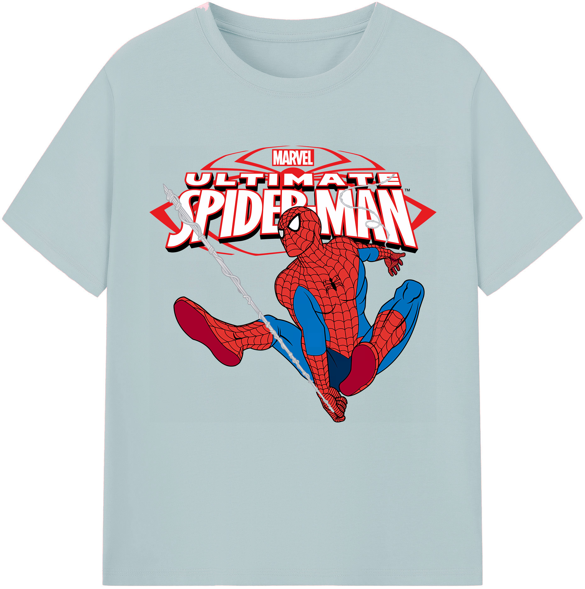 （画像用） Spider Man スパイダーマン 綿100％半袖Tシャツ（フロントプリント）
